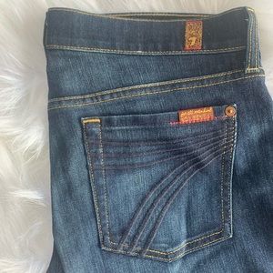 7 For All Mankind Dojo Low Rise Wide Leg Flare